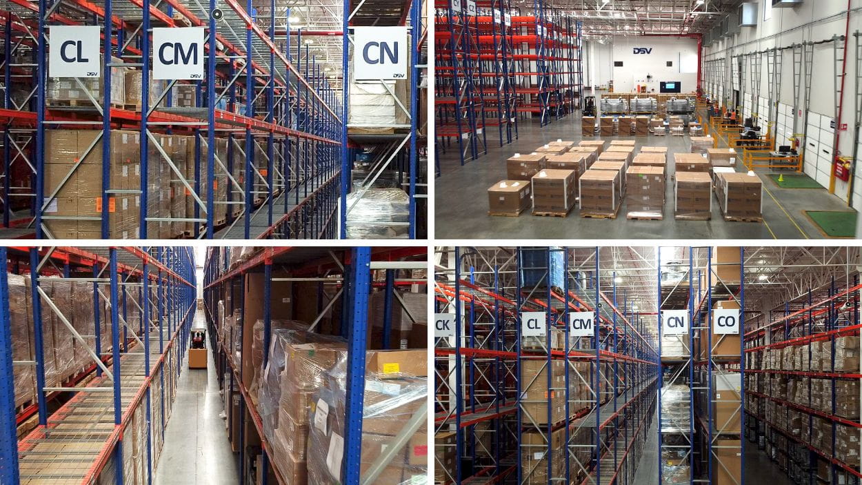 Interiores del almacén de DSV Solutions en Tijuana